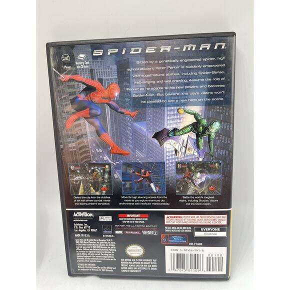 Spider-Man Players Choice (Nintendo GameCube, 2002) CIB with Manual Working - Picture 2 of 7